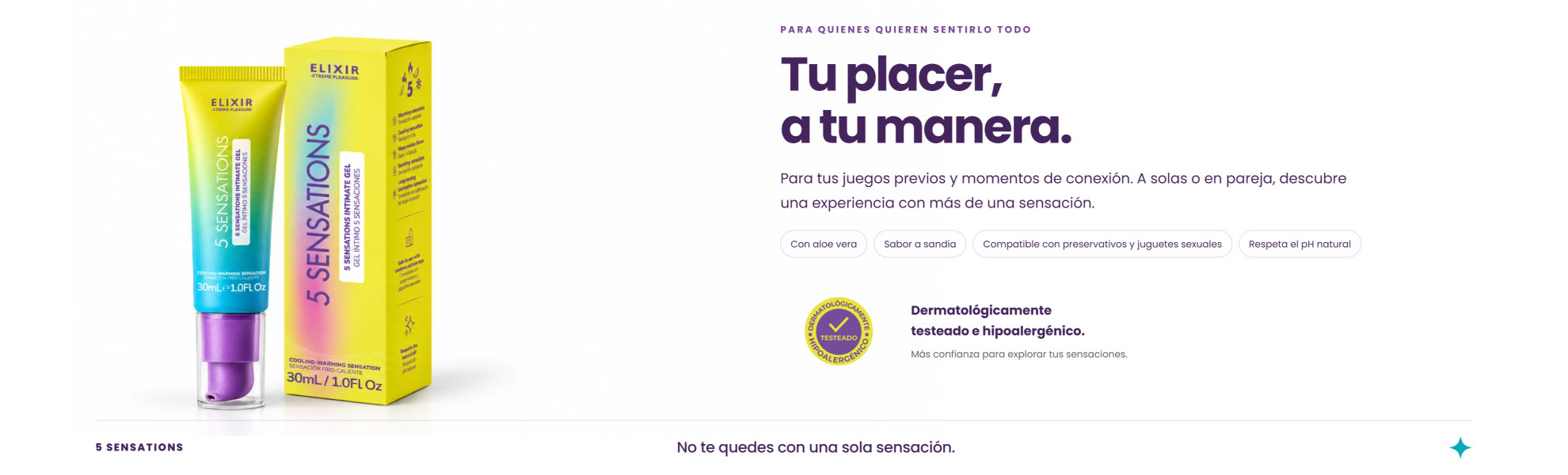 Elixir 5 Sensations - Tu placer a tu manera
